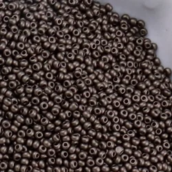 Vibrant Matte Opaque Glass Beads - 1.5mm   1000pcs (KMD10 deep copper)