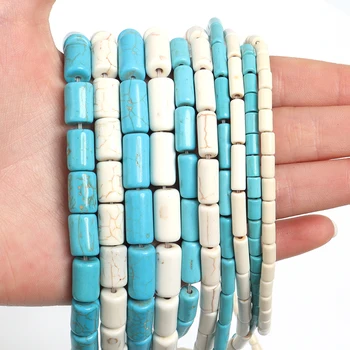 Natural Turquoise Tube Beads 1