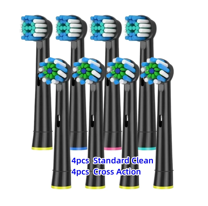 Premium Replacement Brush Heads for Electric Toothbrushes - Advanced Cleaning Action, Pack of 4/8
