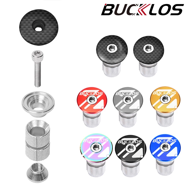 

BUCKLOS Bike Fork Steerer Headset Expander Plug Ultralight Bicycle Stem Expander Top Cap Aluminum/carbon Road MTB Headset Cover
