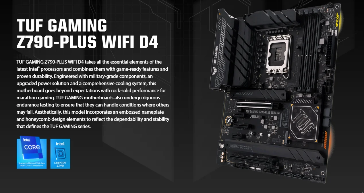 Z790 Placa-mãe Ddr4 Lga 1700 Asus Tuf Gaming Z790 Mais Wifi D4 Pci-e 5.0  Suporte 12th 13th Intel Cpu Desktop Mainboard Atx Novo - Placas Mãe -  AliExpress