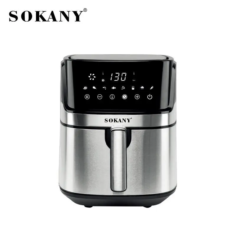 8L Electric Air Fryers Oil-Free Wifi Connection Automatic Household Kitchen 360°baking Convection Oven Deep Fryer for Easy Meals 6