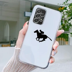 Elegant Horse Art Design Clear Phone Case - Samsung A52 (B1)