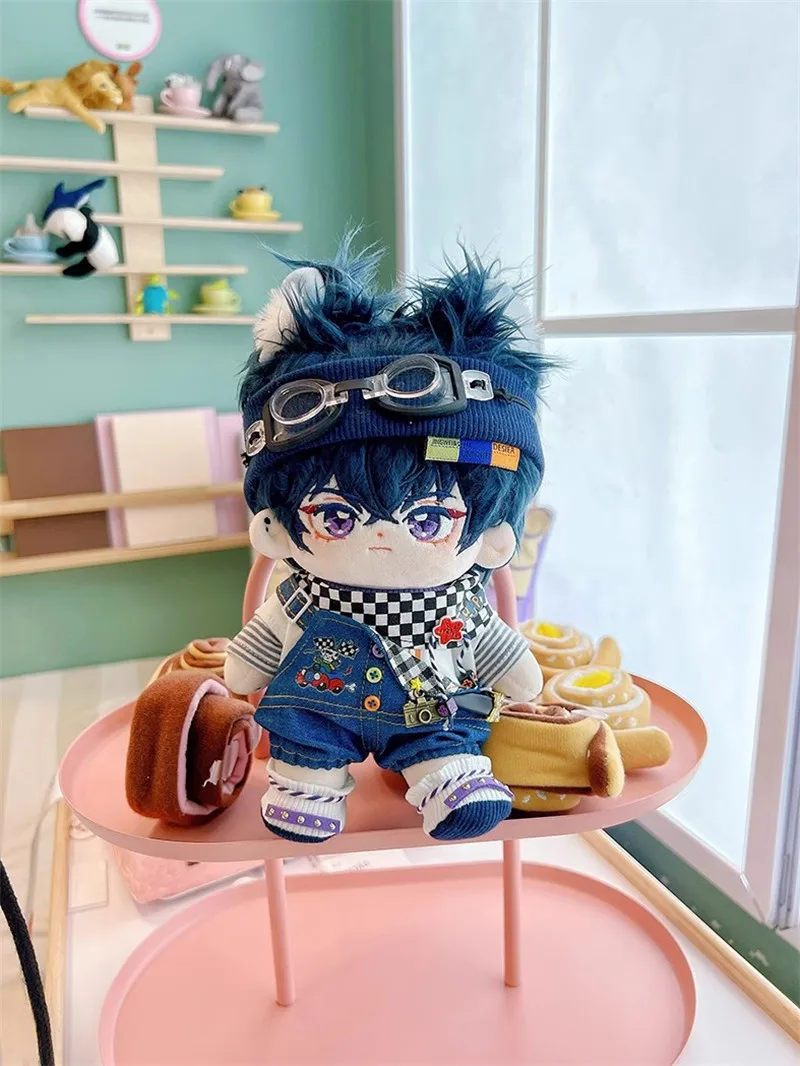 20cm Doll Clothes Swimming Goggles Color Matching Base Shirt Fit For 20cm Cotton Doll Stuffed Cosplay Clothes