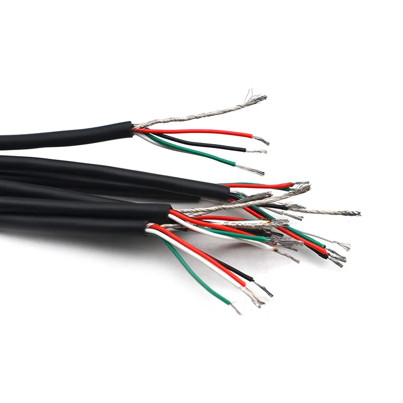 10M Four-Core with Shield Cable for Electric Guitar Pickup Making Humbucker with Coil Spliting Cable Black electric guitar cable