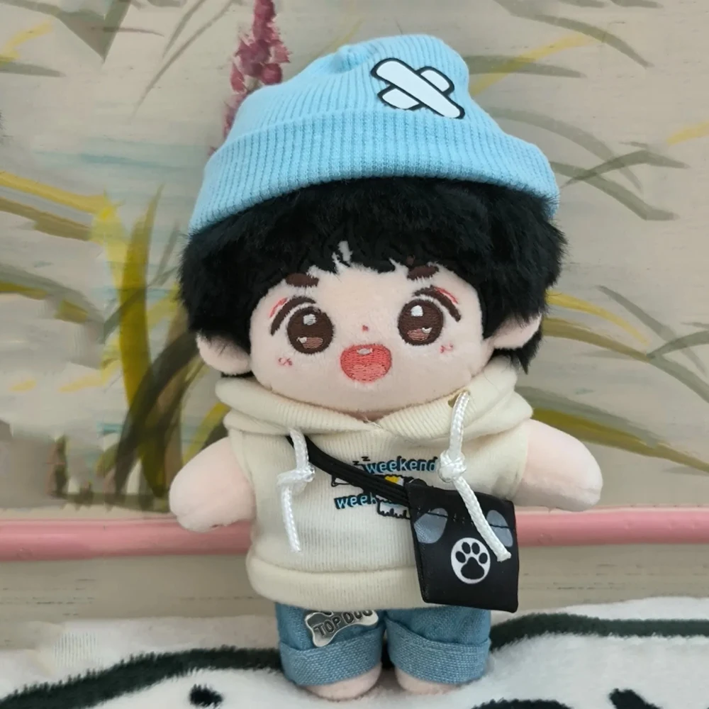 1 set Dog Hoodie 10cm Cotton Doll Clothes Puppy Set with Hat Doll Clothes Outfit Lovely Animal Doll Dress Up Set Children's Gift