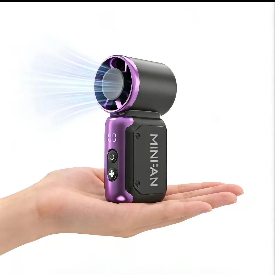 Portable silent mini bladeless electric fan, suitable for outdoor, travel, and office use, travel accessories 3
