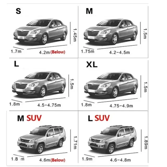 Outdoor Full Car Covers Sun Rain Ice Snow Waterproof Dustproof Shade UV Resistant Protector Protection Automobile Cover 5