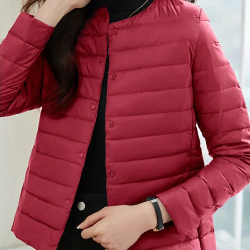Winter New Golf Lightweight down Jacket Women's Duck Liner Collarless Bottoming Top Golf Coat