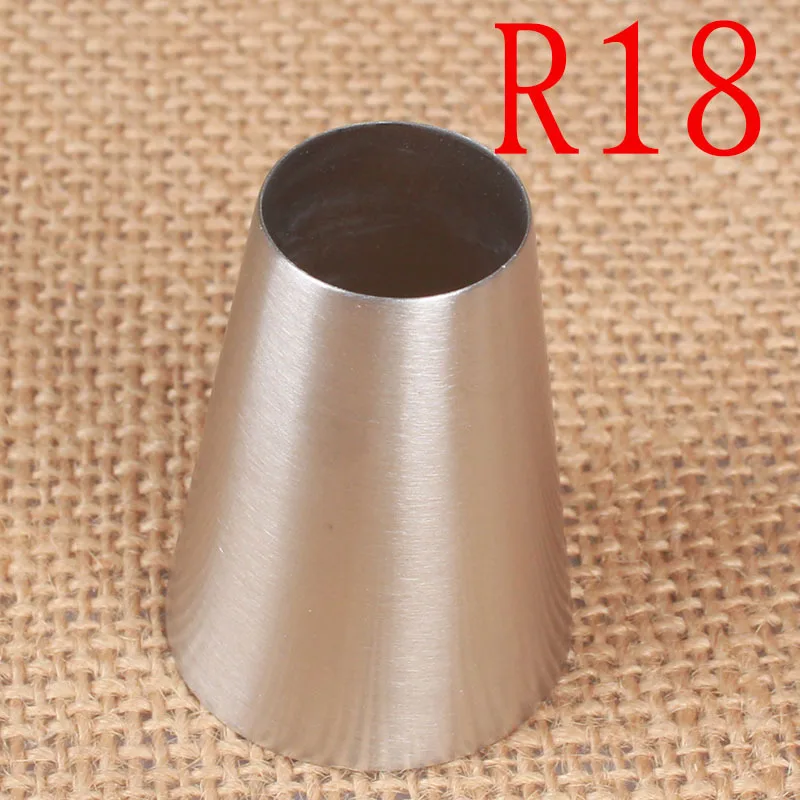 R18L# Large round round Cream Cookie Decorating Mouth 304 Stainless Steel Baking DIY Tools Large fondant cake decorating tools
