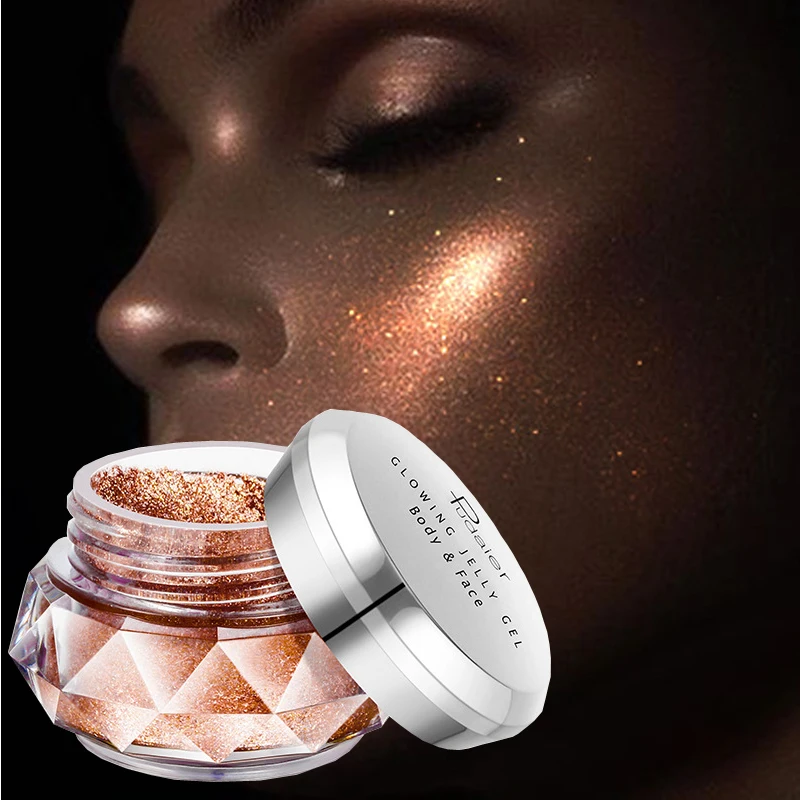 Face Highlighter Bronzer Makeup Body Glitter Glow Eyes Pigment Festival Purple Shimmer Jelly Gel
