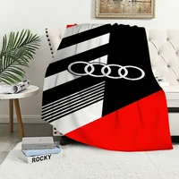 Sport A-Audi-s Logo Car Blanket Soft Plush Nap Sofa rug for Living Room Warm Office Bedroom Birthday Home Travel Kid Gifts 1
