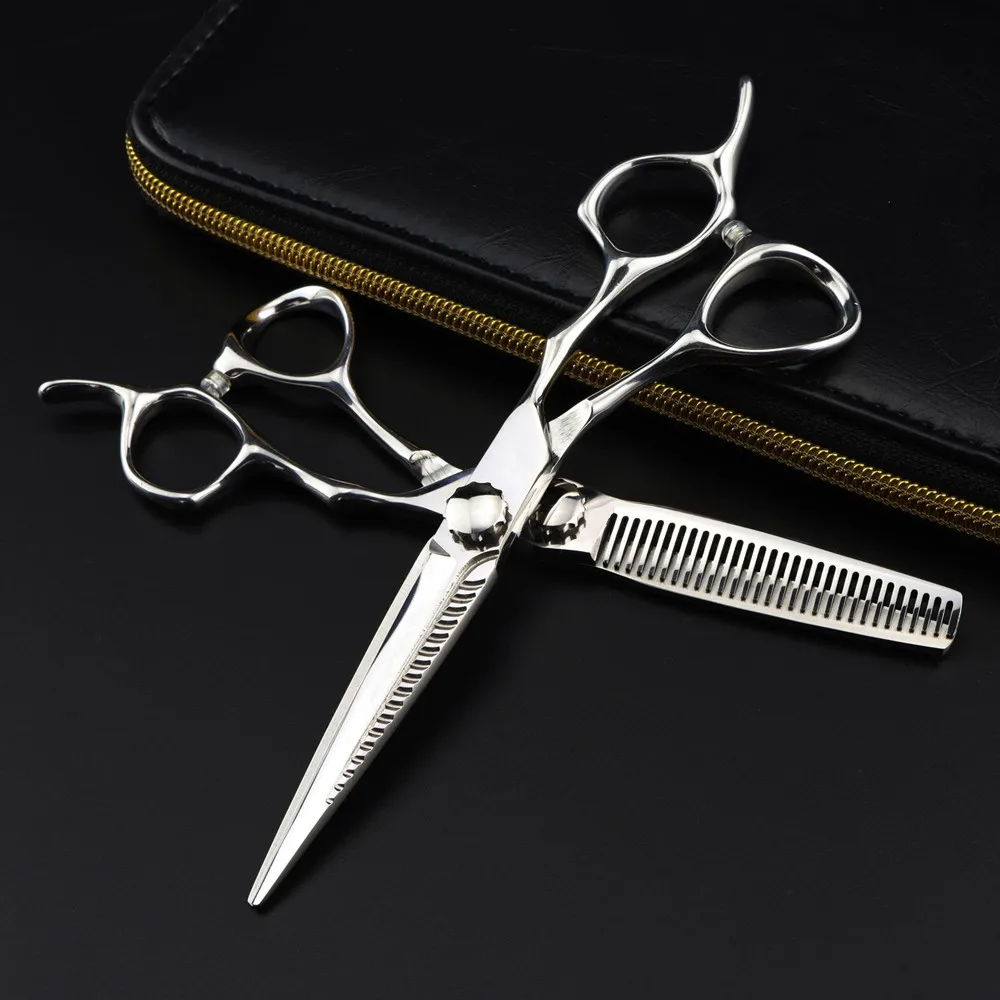 

Professional JP440c steel 6 '' silver hair scissors haircut scissor thinning barber makas cutting shears hairdressing scissors