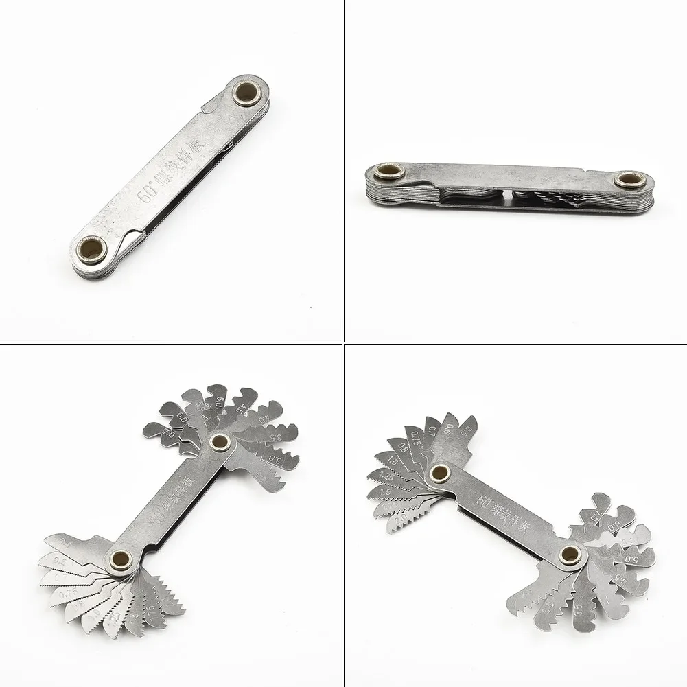 Thread Pitch Cutting Gauge Blade Tool 55 & 60 Degree Inch Metric Screw Thread Pitch Gauge Blade Meter Measuring Tool thread measuring gauge
