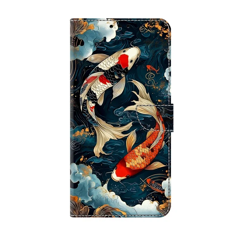 Stylish Painted Pattern Flip Wallet Case - Protective Cover