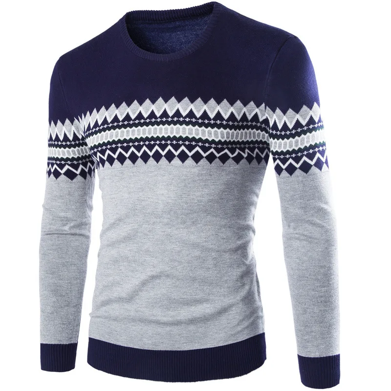 2024 Autumn Winter O Neck Pullover Christmas Fashion Men Knitted Sweater Slim Fit Pull Homme Jersey Hombre Men Sweaters Knitwear