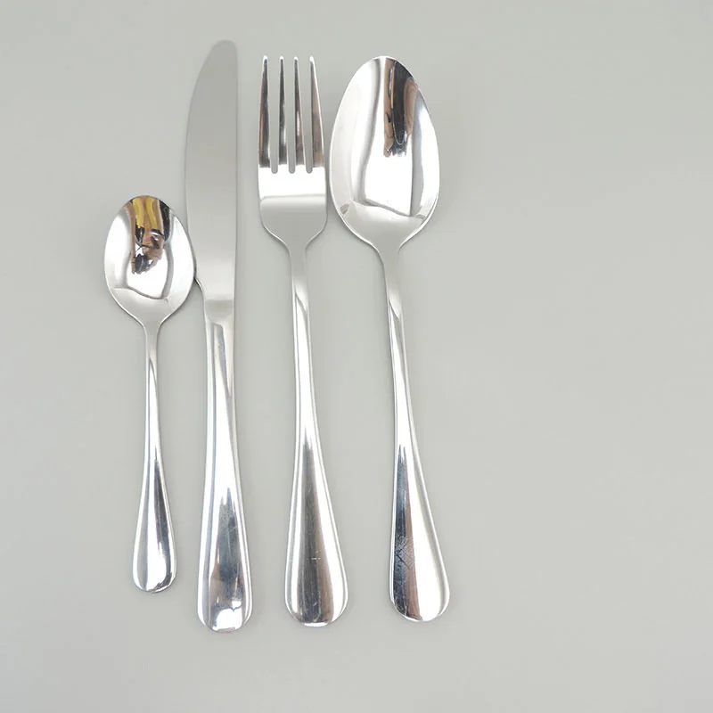 silver Dinnerware Set Luxury Cutlery Steel Set Quality Tableware spoon