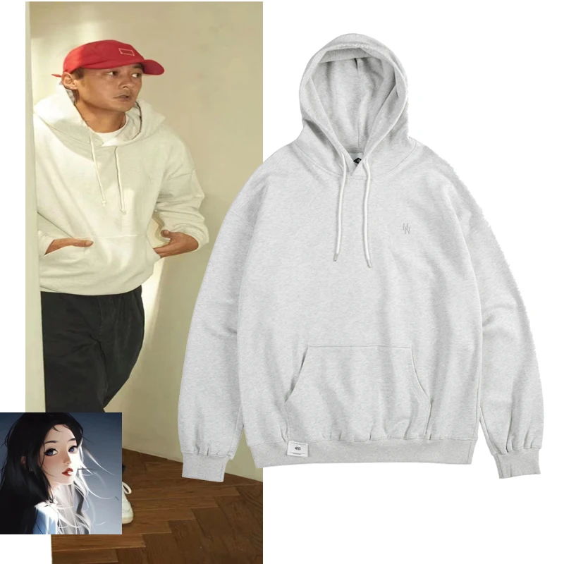 Japanese MADNESS Hoodie MDNS Sweatshirts Chest Embroidery MN Logo Men Women High Quality Oversize Heavy Weight Hooded Pullover