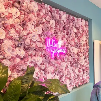 Wedding Decorative Flower Wall Silk Artificial Flowers Home Decoration Accessories Party Backdrop Photography Props Customized 1