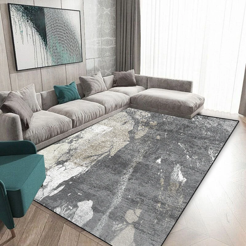 Modern Luxury Carpet Living Room Abstract Rendering Style Decoration Non-slip Large Area Rugs Bedroom Bedside Plush Floor Mats 3
