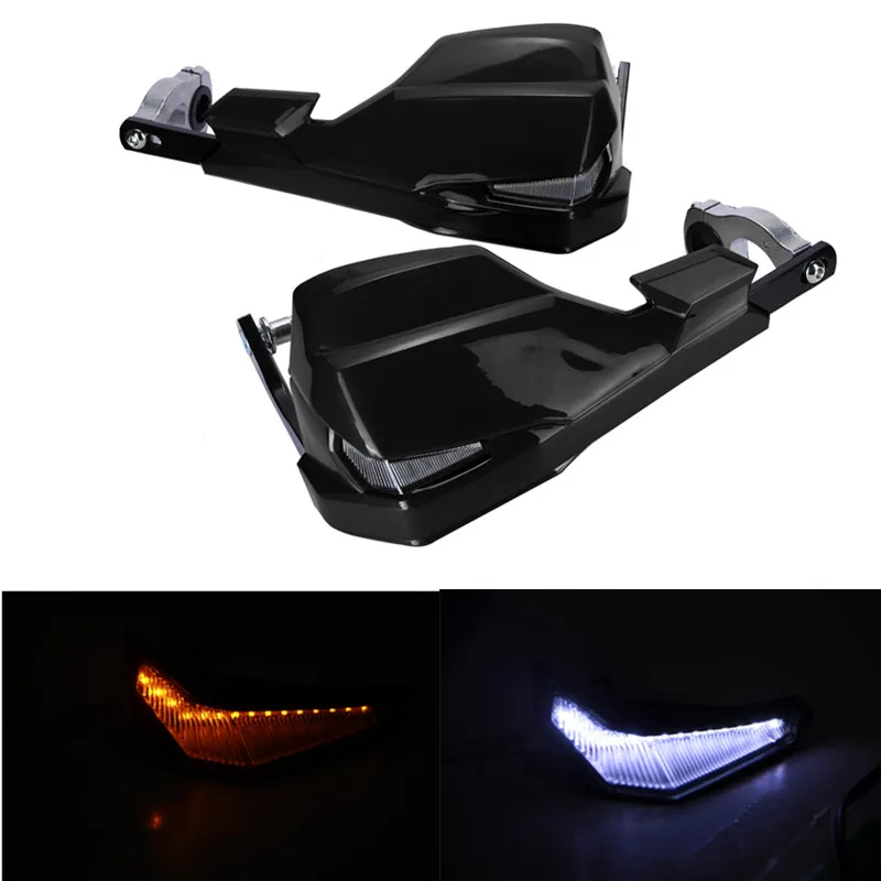 

Motorcycle Handguards Dirt Bike Hand Guards Daytime Running Lights + Turn Signal Design for 7/8" and 1 1/8" Brush Bar