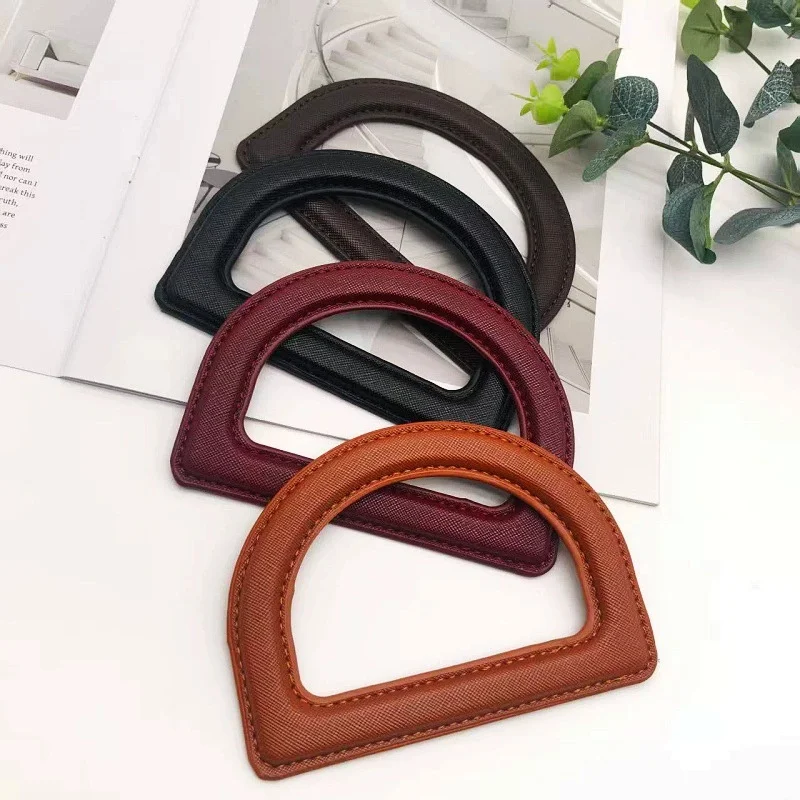 Manici per borsa a forma di D in pelle PU - immagine 4