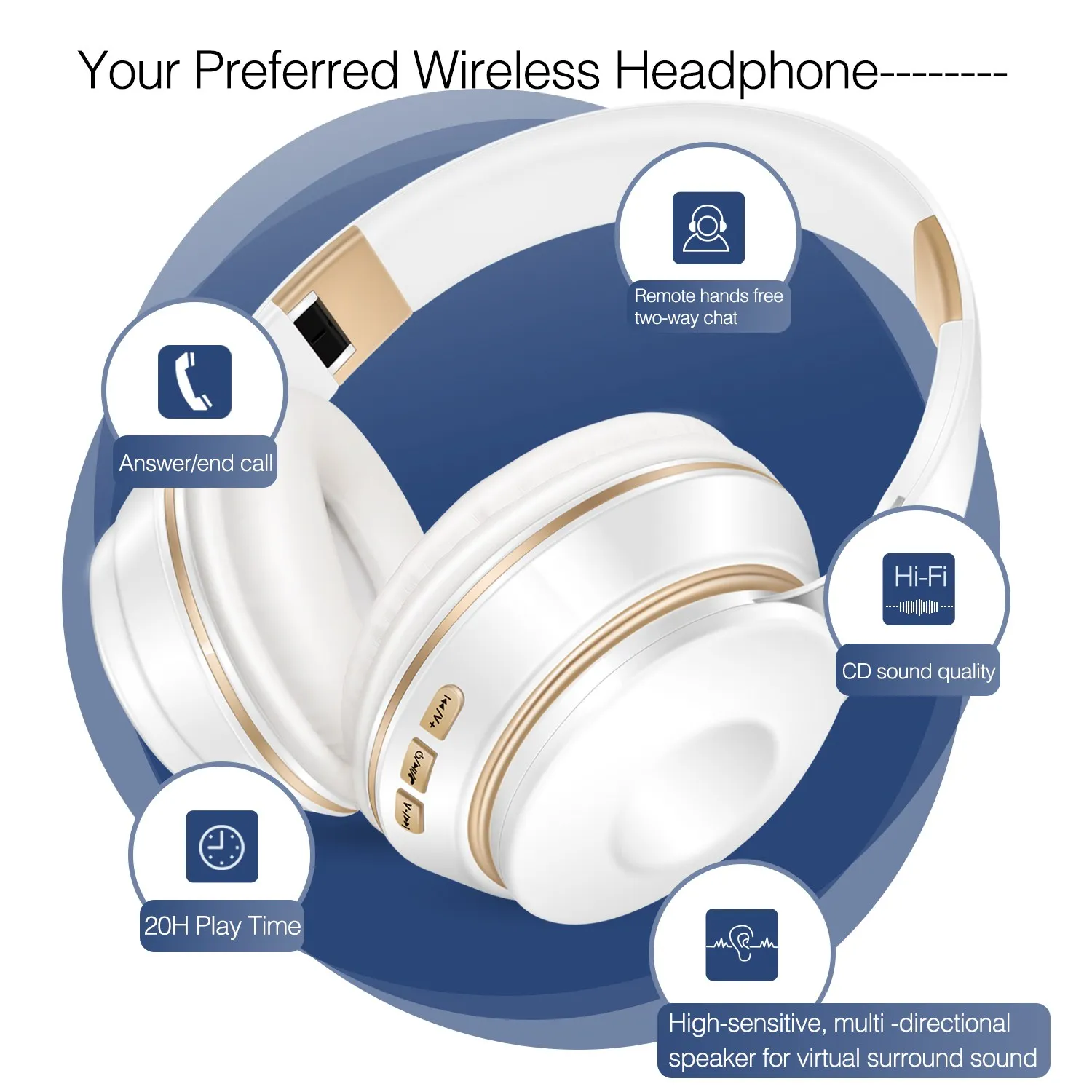 Cosplay Gaming Headphone Bluetooth Headset Gift Real Voice Plug in card Micro SD/TF, FM for Cell Phone,PC FM for IOS ANDROID
