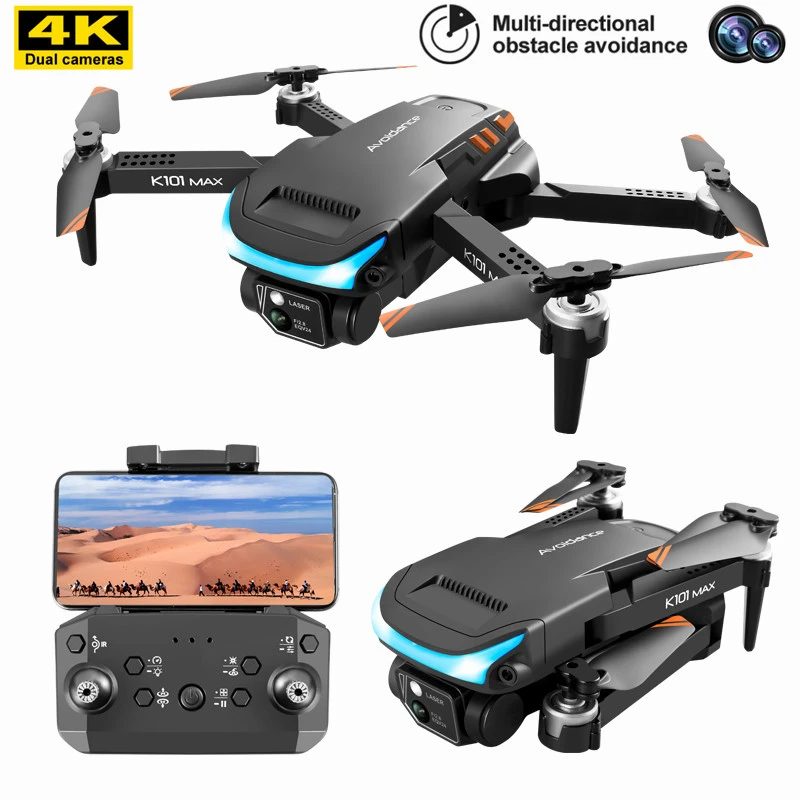 K101Max Drone 4K HD Dual Camera Optical Flow Position Professional Aerial Photography Obstacle Avoidance Folding RC Quadcopter