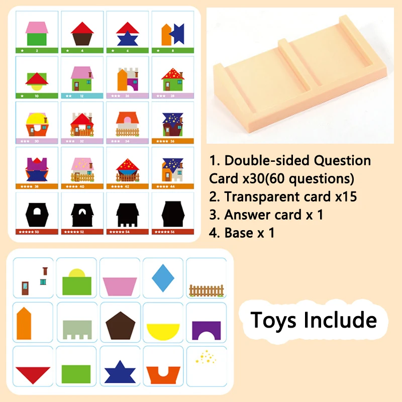 Plastic Geometric Shape Puzzle Game for Kids