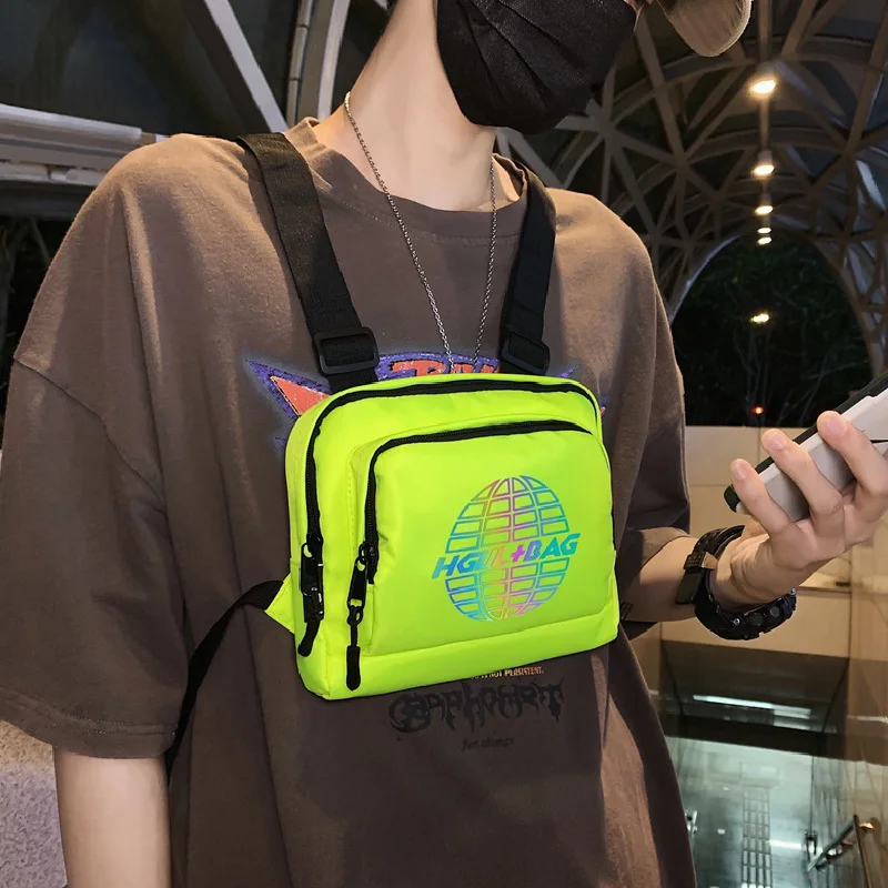 

New Tactical Unisex Chest Rig Bags Casual Multifunctional Street Vest Backpack Hip Hop Outdoor Men's Chest Packs Phone Pouch