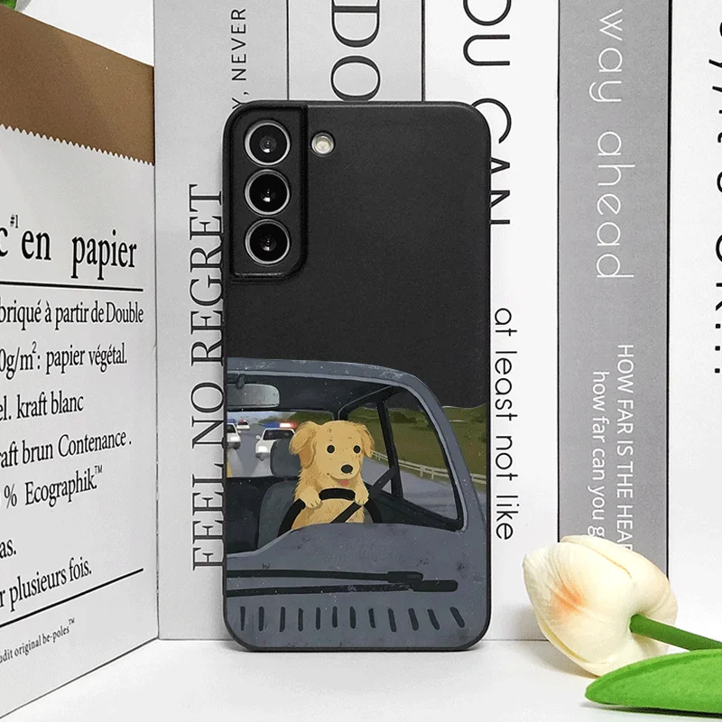 Charming Cartoon Animal Couple Dog Printed Soft Phone Case Cover