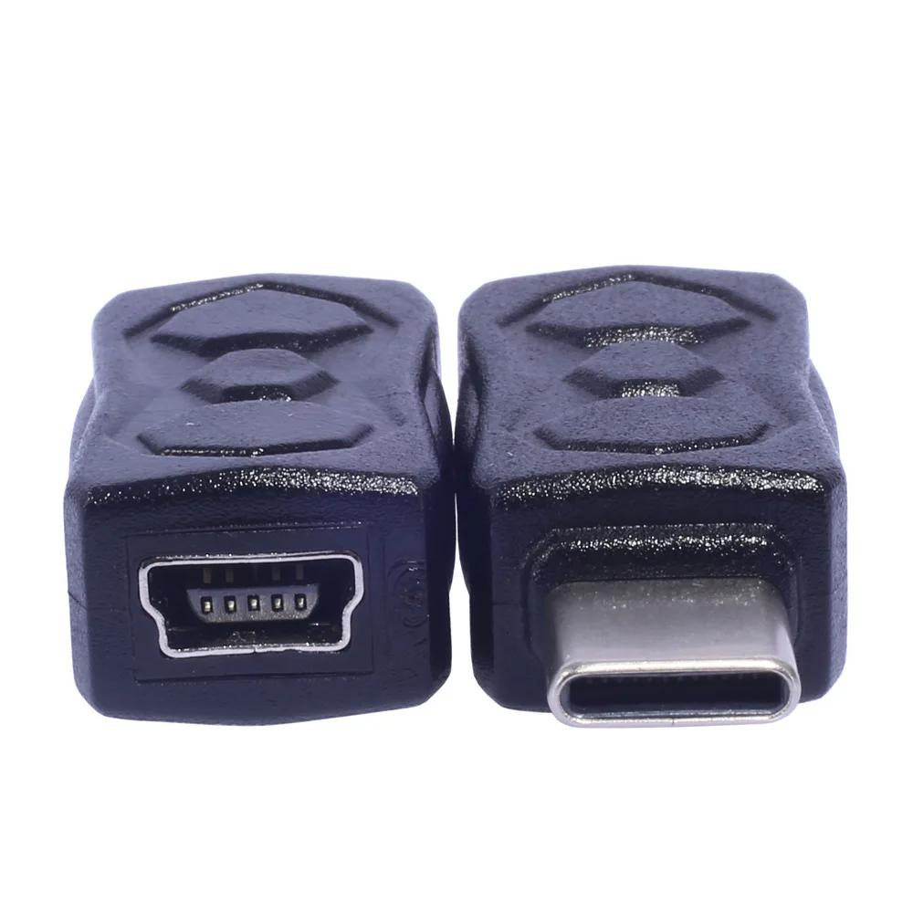 Compact Mini-USB Female to USB-C Male Adapter