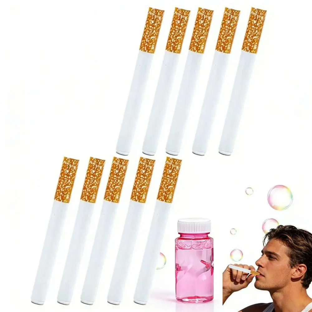 1/4/8 Stück Lustiges Zigaretten-Seifenblasen-Spielzeug mit Seifenblasenflüssigkeit, Metall-Rauchmaschine, tragbar für draußen, Party, kleines Geschenk – Detail 8