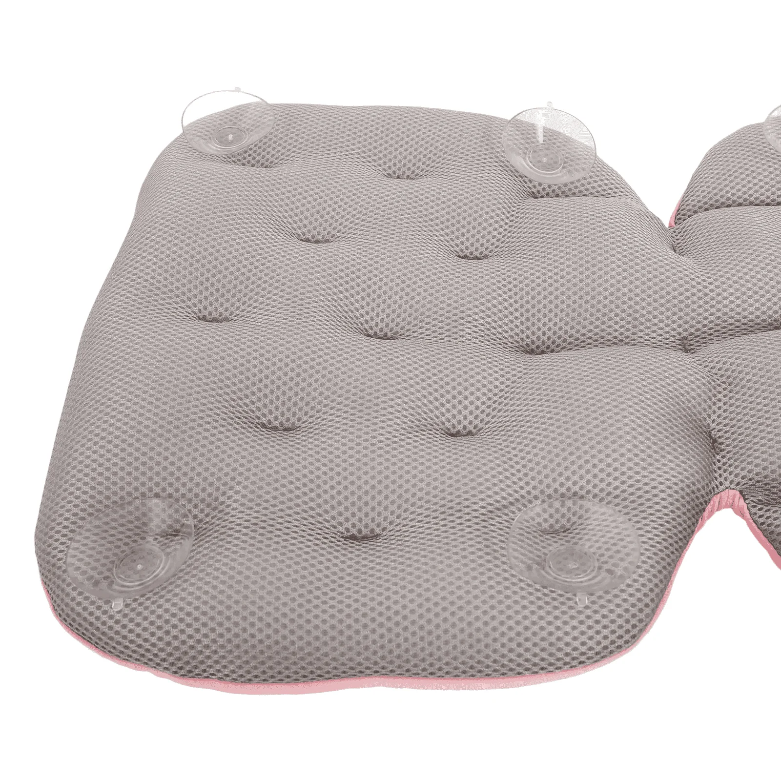 NEUES Badewannenkissen, Badewannen-Kopfstütze mit 10 Saugnäpfen für Zuhause, Spa, Unterstützung für Kopf, Schultern und Rücken in der Badewanne, Pink – Detail 7