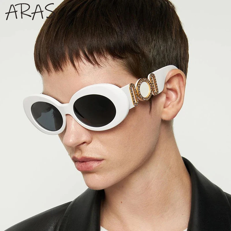 

Vintage Small Oval Sunglasses Women New Fashion Rectangle Sun Glasses Female 2023 Luxury Brand Hip Hop Shades Trending Sunglass