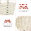 10 Pcs Rattan Shopping Basket Handwoven Picking Woven Flower Baskets Wedding Decor Storage Picnic Handle Lightweight 2