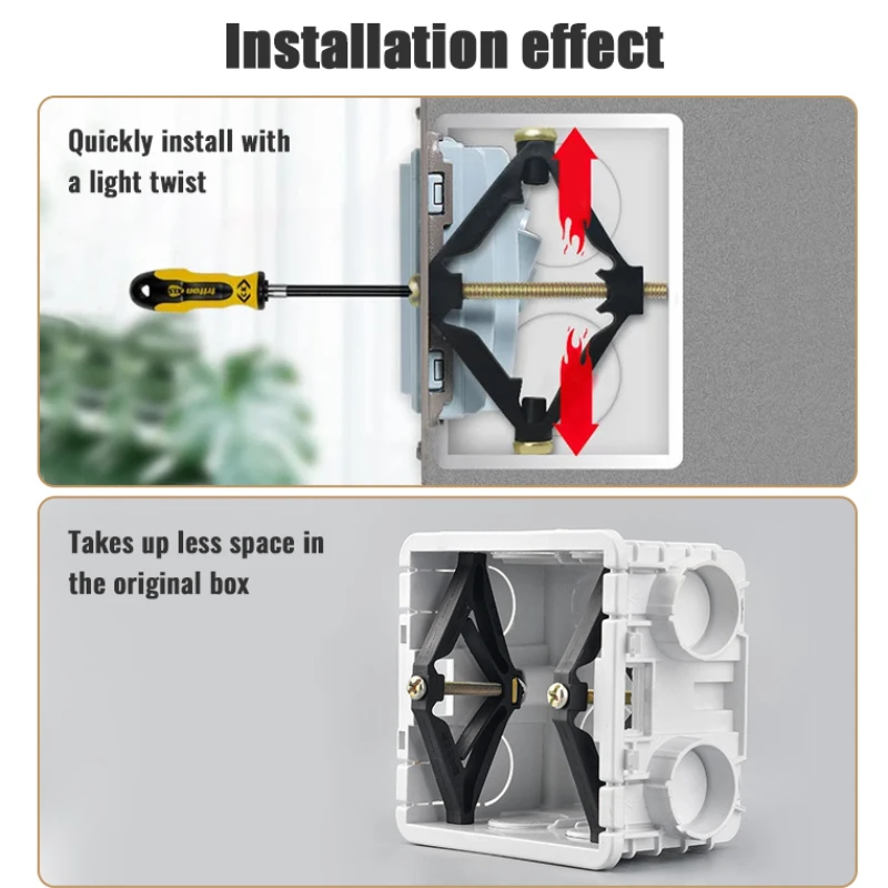 Box switch box repairman 86mm black box repair screw plug switch old socket box replacement fixed wall repair box support rod