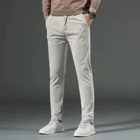 Automne et hiver pantalons en velours côtelé pour hommes nouveaux vêtements pour hommes Stretch Slim Fit pantalons décontractés mode hommes pantalons de travail d'affaires 5