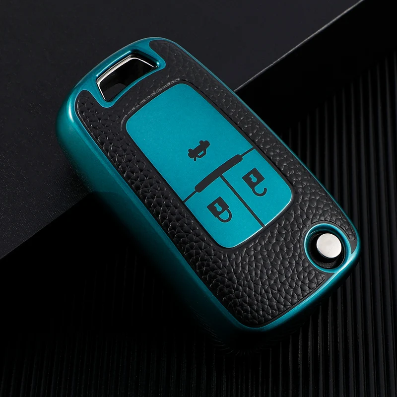 Leather Car Folding Key Case Cover For Chevrolet Cruze Aveo Trax Sail Malibu Captiva Opel Vauxhall Astra J Corsa Insignia Mokka key case key case cover car key shell