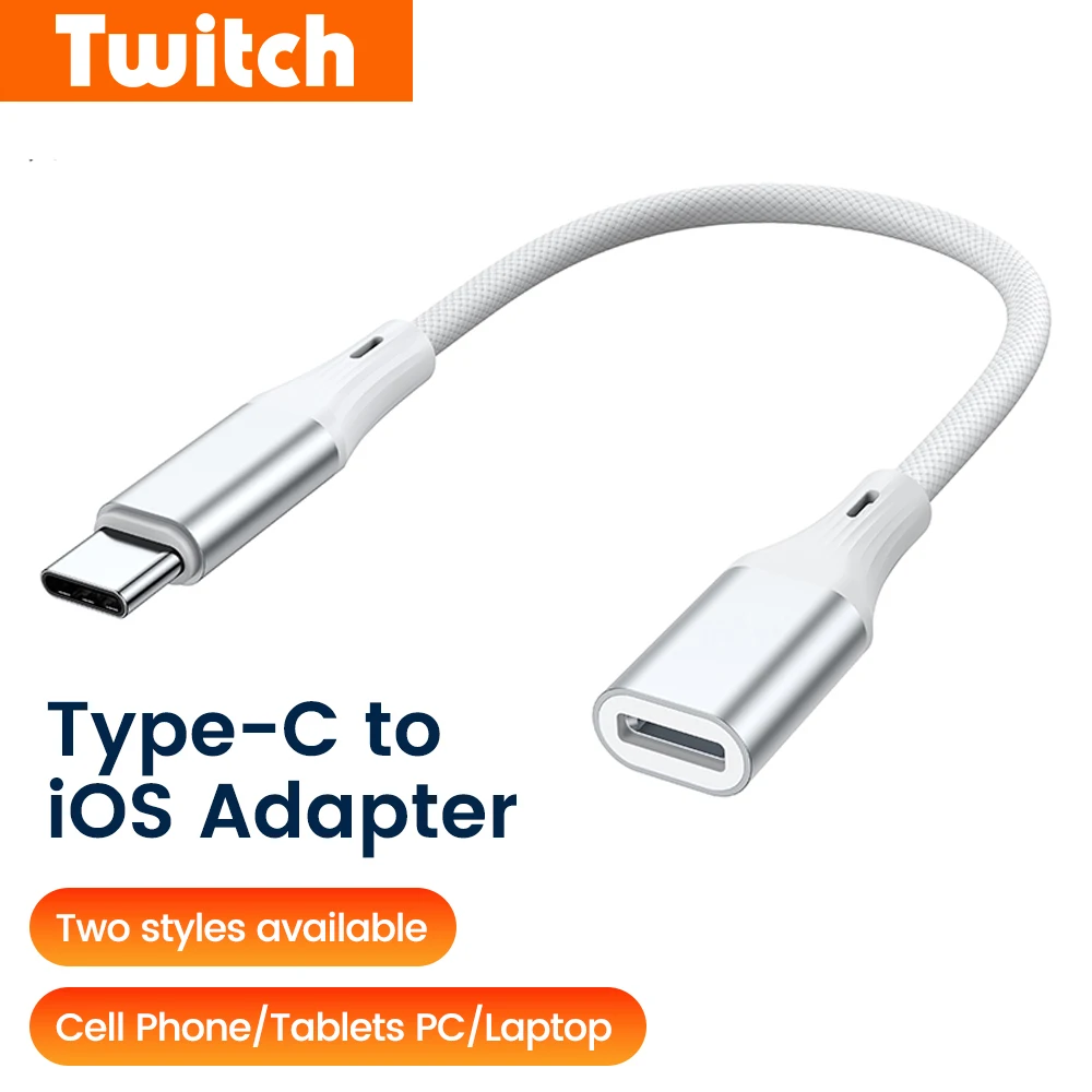 Adaptateur Type C vers Lightning 60W, adaptateur de charge rapide mâle vers femelle pour iPhone 15, tablettes, ordinateurs portables, transfert de données
