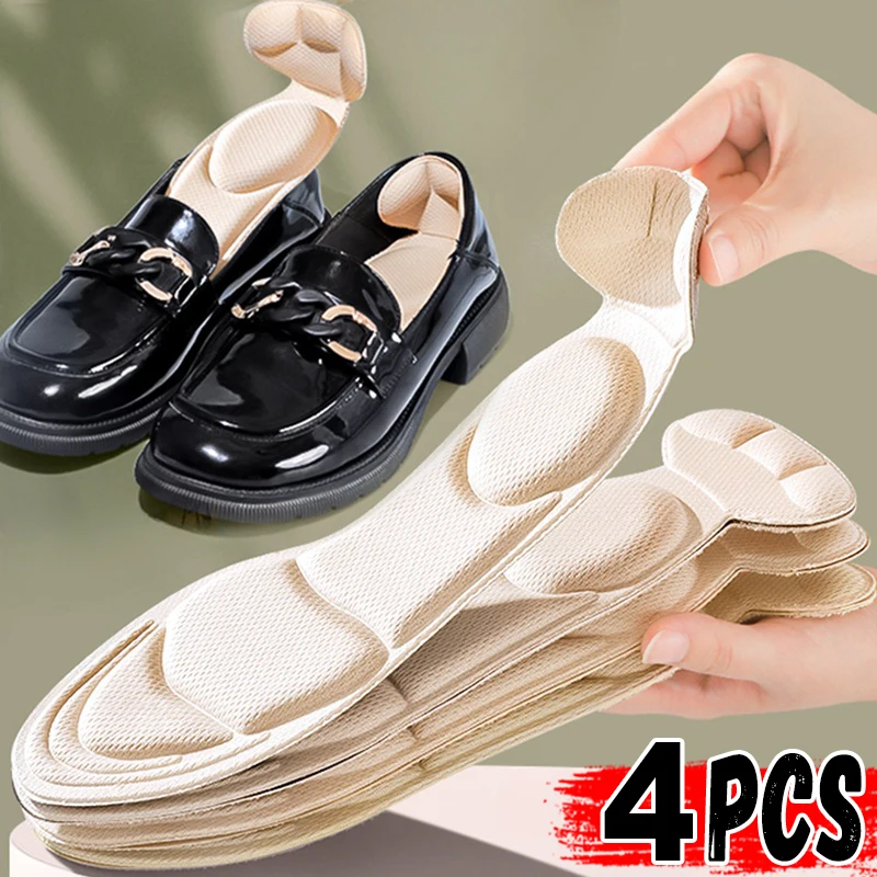 thumbnail image 1 of Plantillas de espuma viscoelástica para zapatos de tacón alto de mujer, 2 o 4 unidades, antideslizantes, cortables, cómodas y transpirables, para masajes de pies, 1 of 5