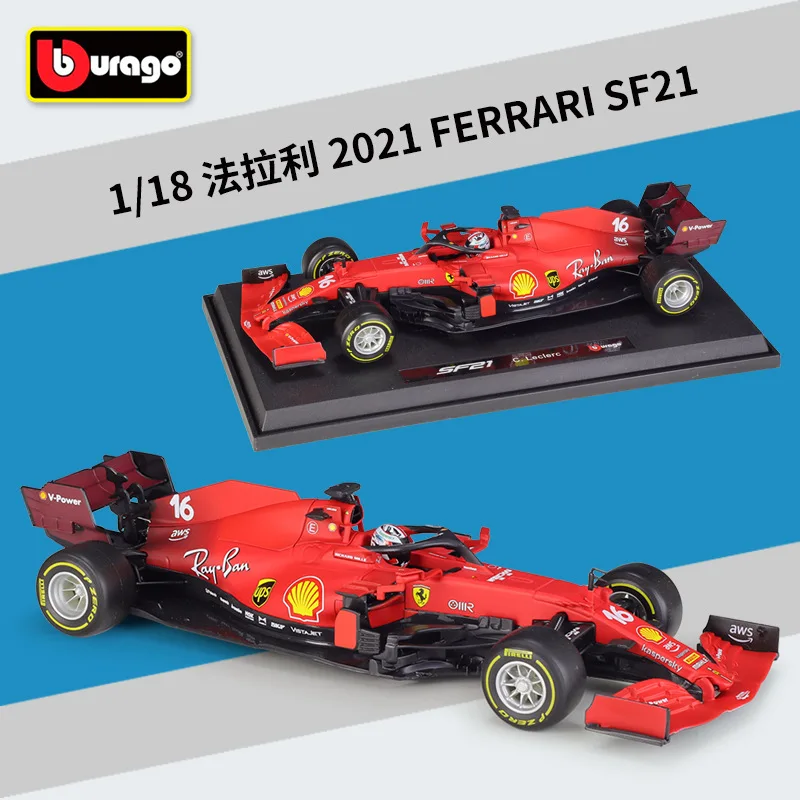 Bburago 1:18 Nuovo 2021 Ferrari Sf21 F1 Racing #16 #55 Carburatore Sainz Formula Auto Veicoli Statici Modello Da Collezione Giocattoli Per Auto B738