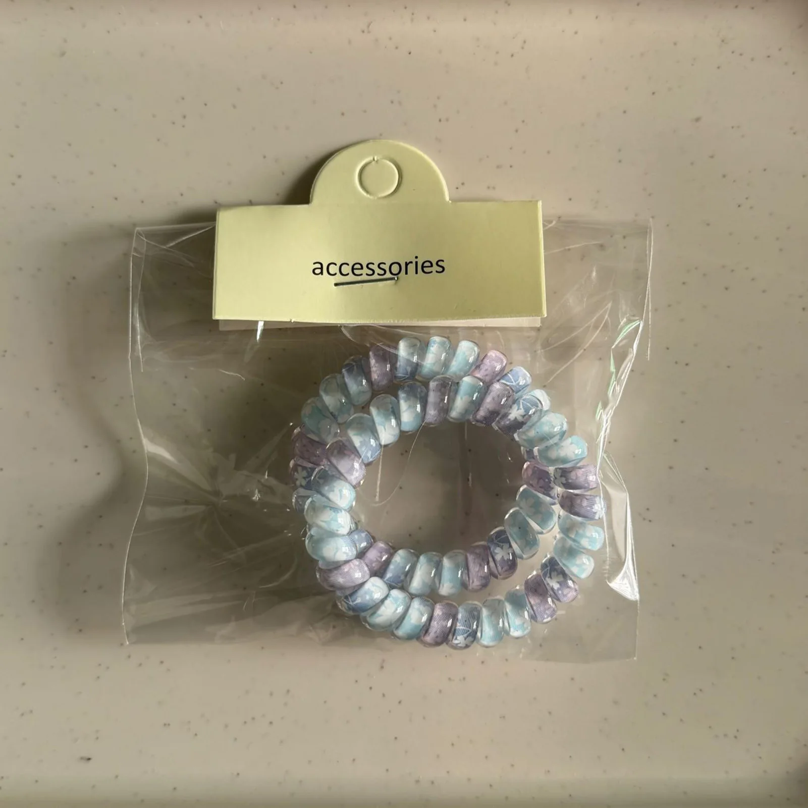 Mermaid Color Spiral Hair Ties Set - Vibrant Elastic Bands