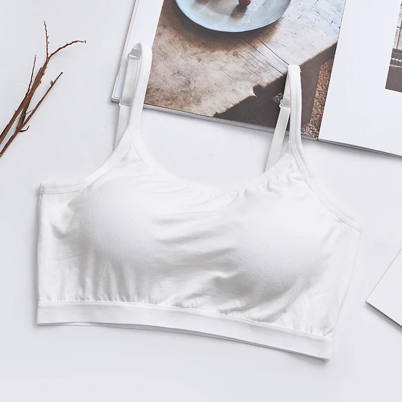 Simple Cotton Gathered Bra Women Adjustable Comfortable Bralette Wireless Fashion Gathered Sexy Underwear Push Up Brassiere