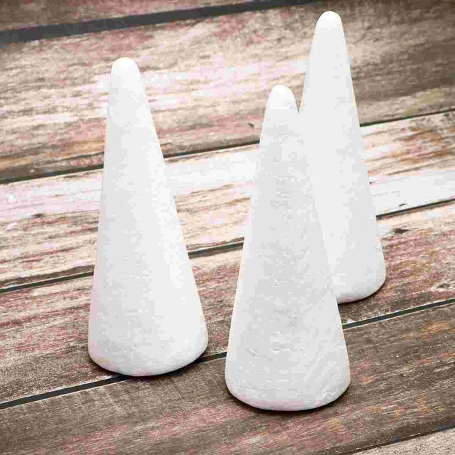 Cones Cone Crafts Craft Tree Christmas White Diy Polystyrene Children Inch  Floral Supplies Cardboard Shape Shapes - AliExpress