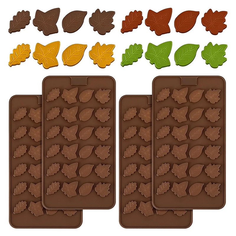 3d Herbst blatt Silikon form für Thanksgiving Ahornblätter Form Süßigkeiten Kuchen Dekoration Cupcake Kerze Topper Ernte Schokolade – Detail 7