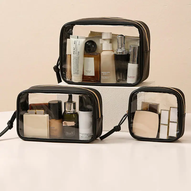 Waterproof Cosmetic Bag Portable Portable Cosmetic Storage Bag Large Capacity PVC Transparent Wash Bag Travel Storage Bag