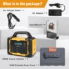 Solar Generator 300W Portable Power Station with 100W Foldable Solar Panel 294Wh Lithium Battery 120V/300W AC Outlet 6