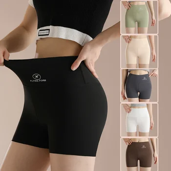 Women Thread Slim Shorts High Stretch Seamless Yoga Leggings Summer Ladies Girls High Waist Running Cycling Gym Sports Shorts 1