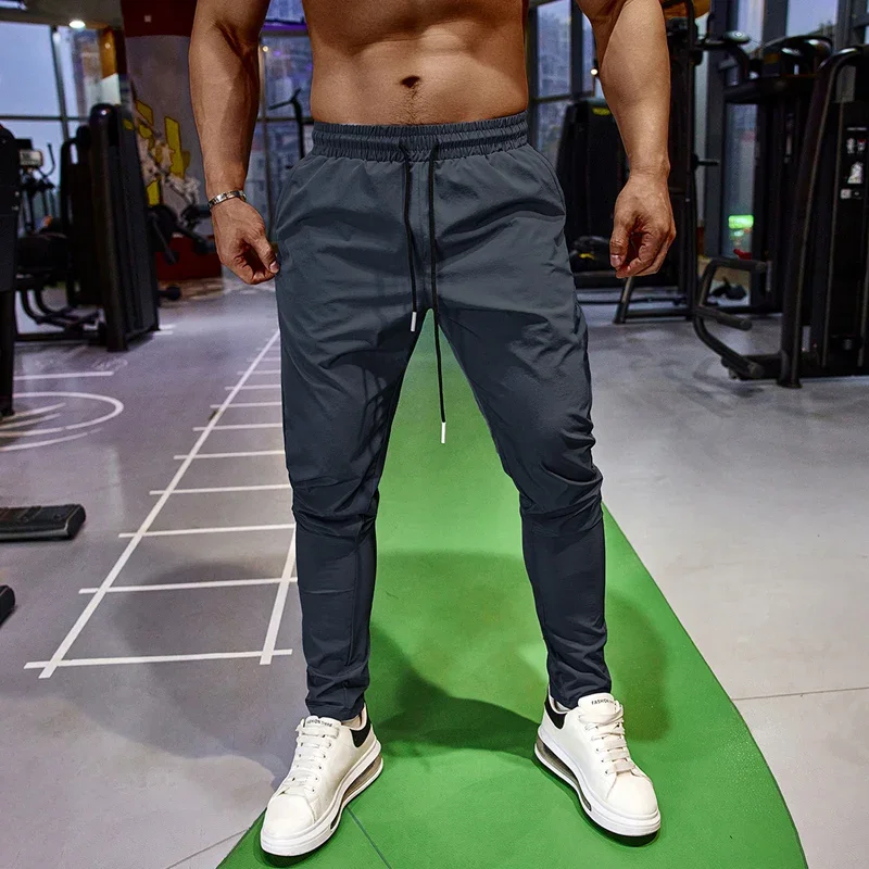 Pencil Pants Men Gym Casual Sweatpants Pant Fishing Breathable Quick-Drying Ice Silk Outdoor Sports Cycling Jogging Training